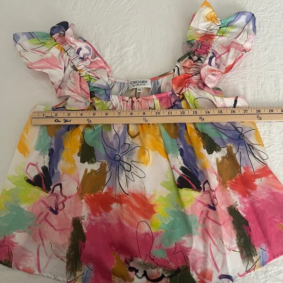 Crosby By Mollie Burch Cata Colorful Ruffle Tank Top Size XS - Picture 8 of 9